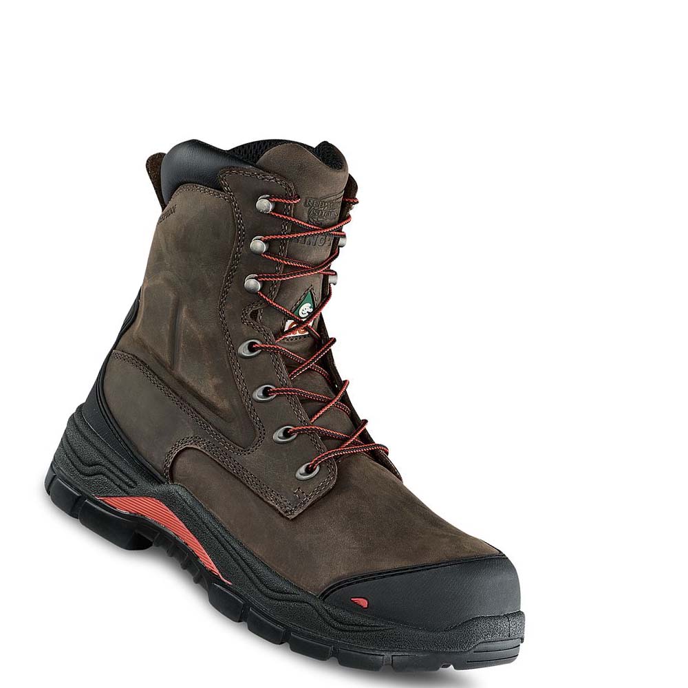 Red Wing King Toe® ADC 8-inch Insulated, Waterproof CSA Men\'s Safety Boots Olive | ZA 322EBC